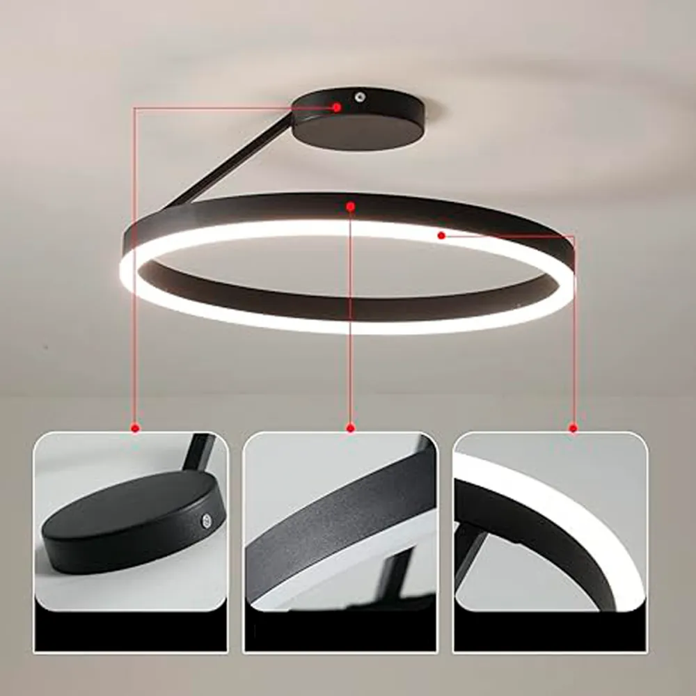 Luminária Plafon Bharani 22w 3000k - Preto - Imagem 4
