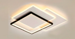 Luminária Plafon Botein 36w 3000k - Branco e Preto