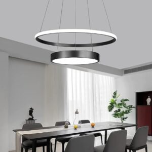 Luminária Pendente Saturn 32w 3000k - Preto